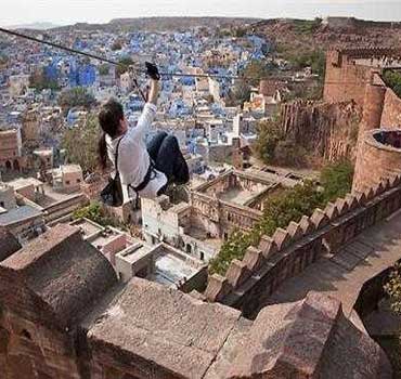 Flying Fox in Mehrangarh Fort